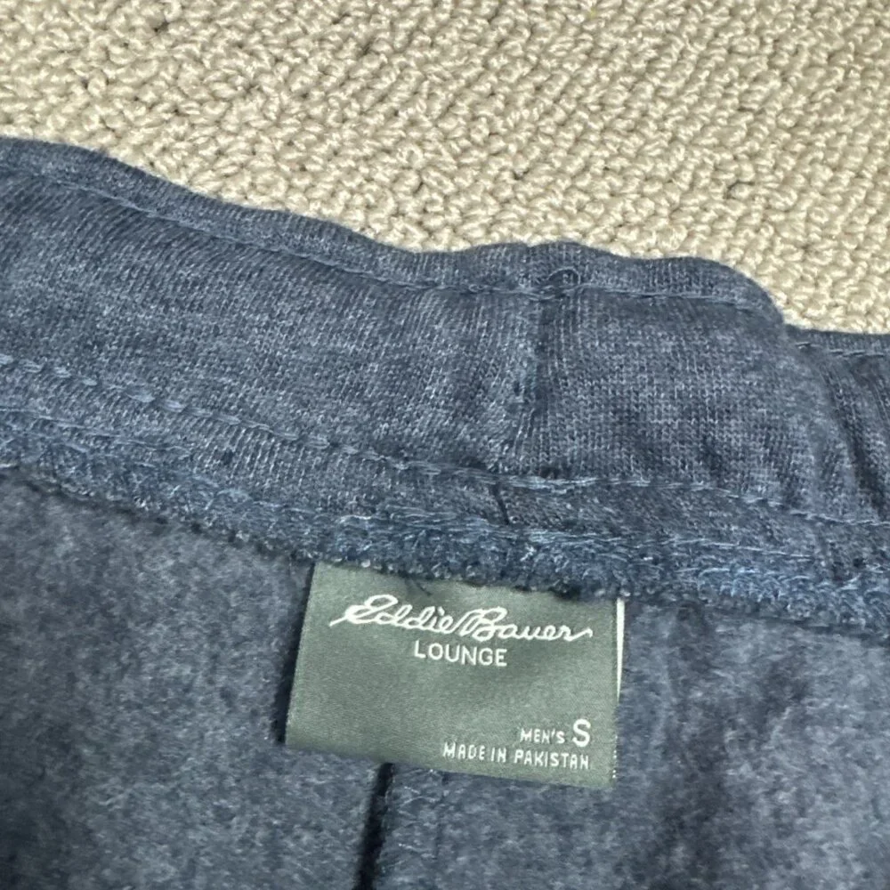 Eddie Bauer Joggers Blue Elastic Waist Pockets Men’s Size Small
